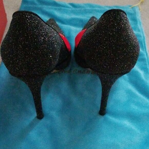 Jean Michel Cazabat black sparkly shoes 39 Pums Heels - Picture 4 of 8